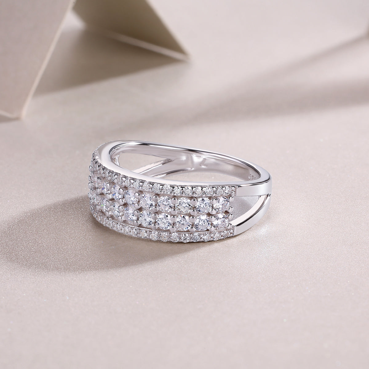 Moissanite Ladies Eternity Band Ring - Ceerom