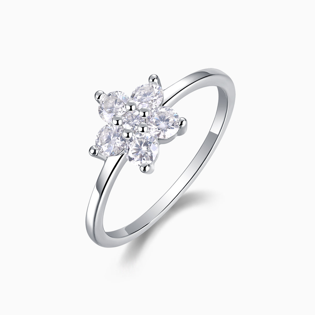 Seven Stone Moissanite Cluster Ring - Ceerom