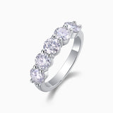 5-Stone Round Moissanite Band Ring