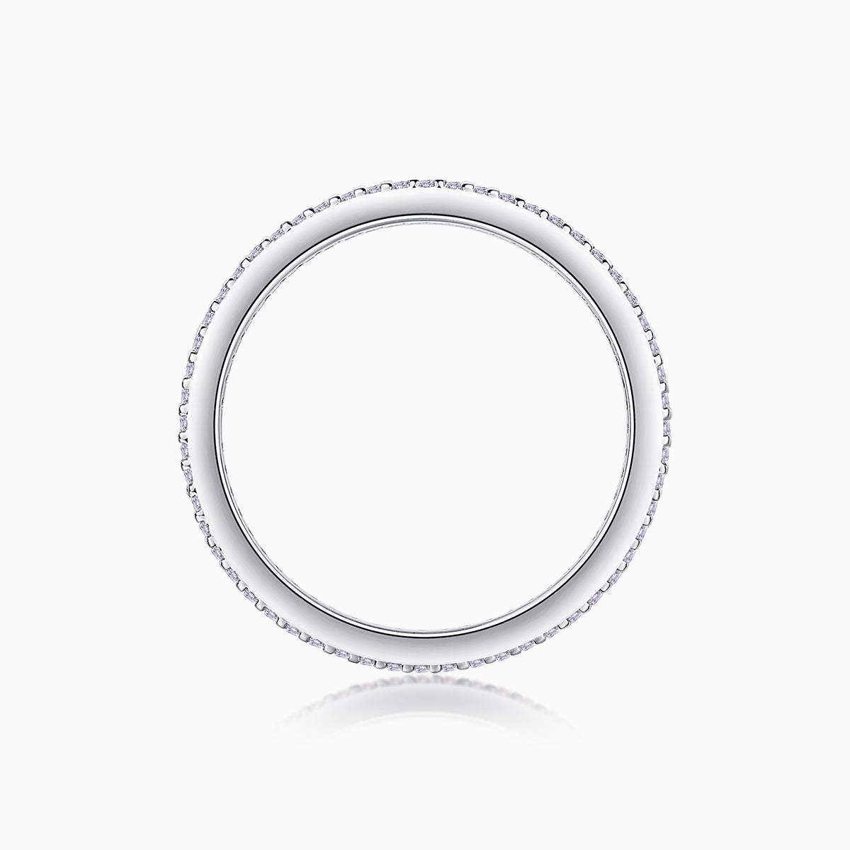 Pave Moissanite Eternity Band Ring - Ceerom