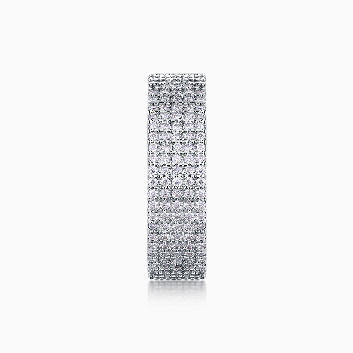 Pave Moissanite Eternity Band Ring - Ceerom
