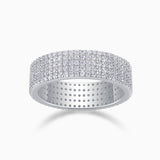 Pave Moissanite Eternity Band Ring