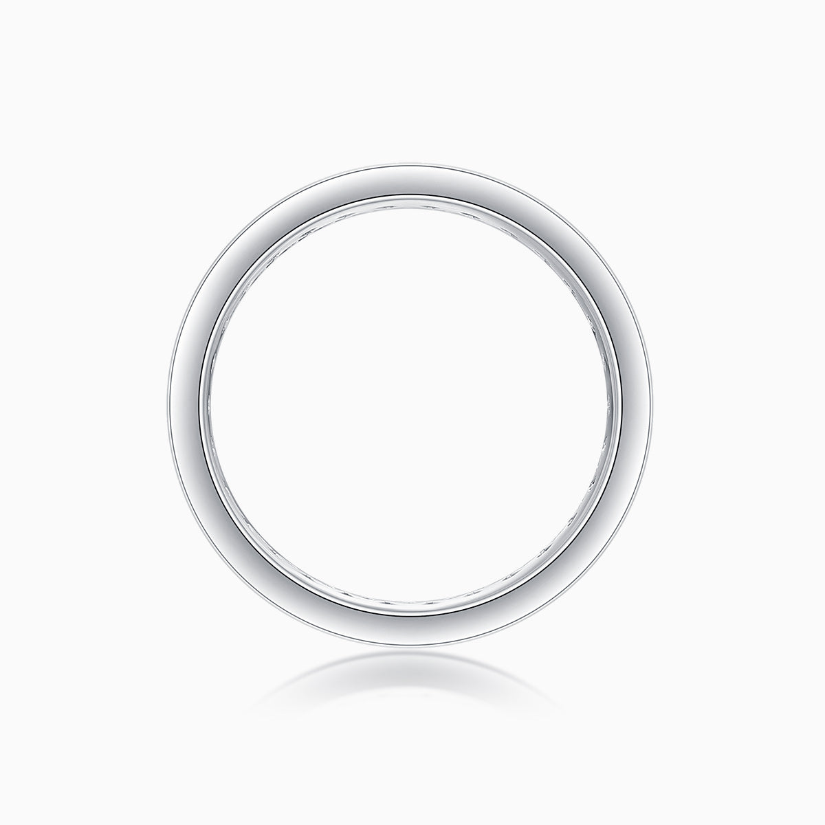 Round Moissanite Wedding Band Eternity Ring - Ceerom