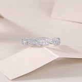 Twist Moissanite Wrap Band Ring