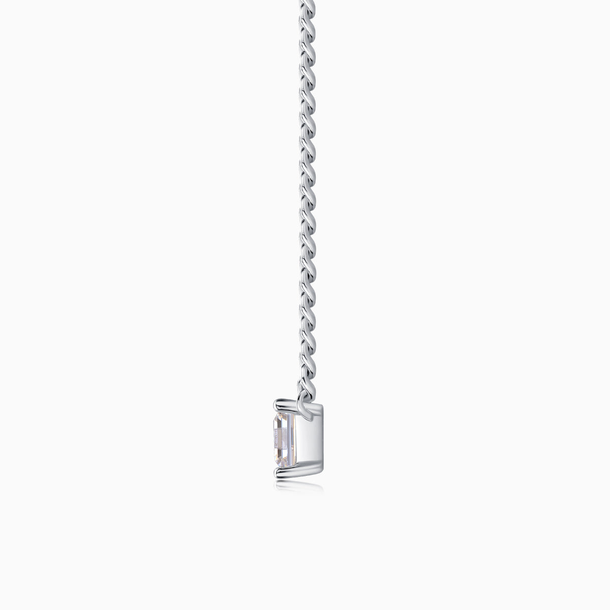Princess Cut Moissanite Pendant Necklace - Ceerom
