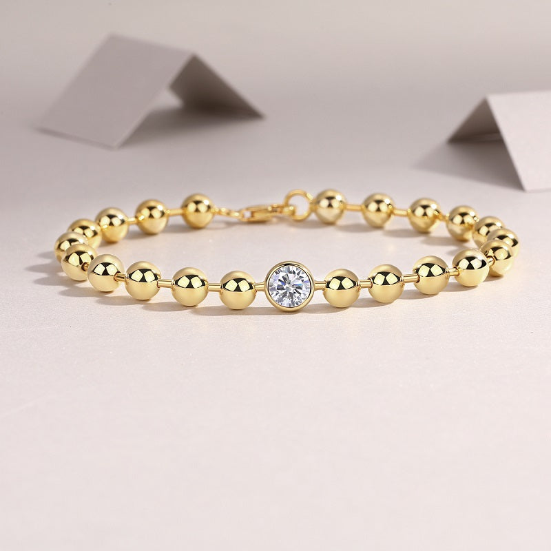 Round Cut Moissanite Bubble Bracelets - Ceerom