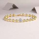 Round Cut Moissanite Bubble Bracelets