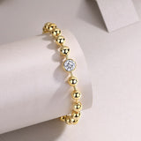 Round Cut Moissanite Bubble Bracelets