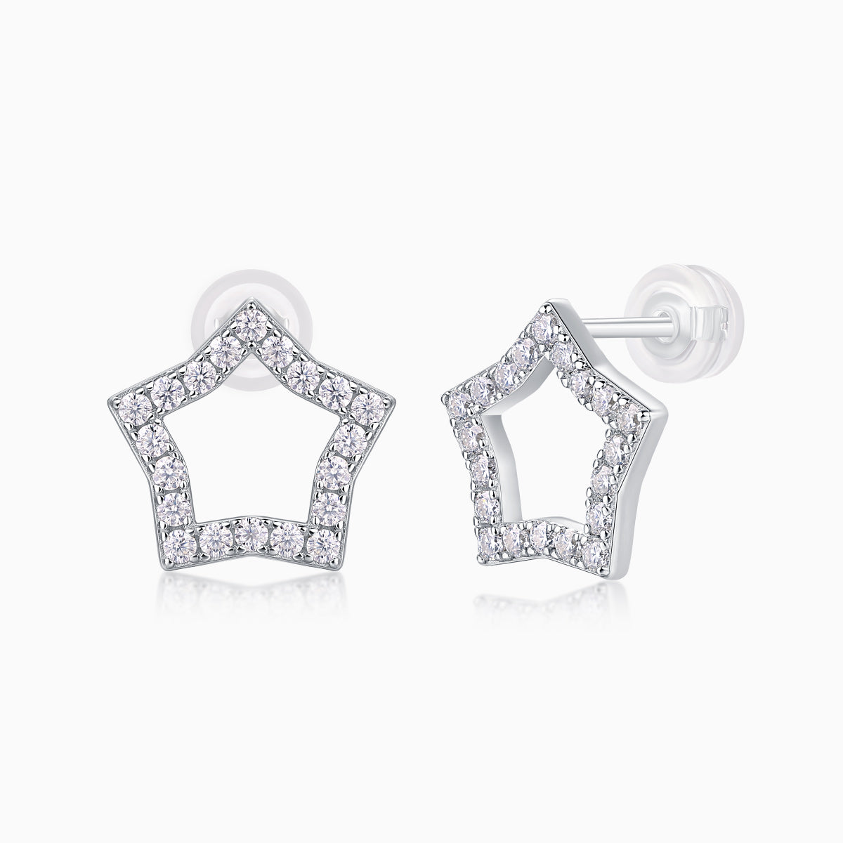 Star Shape Geometric Moissanite  Earrings - Ceerom