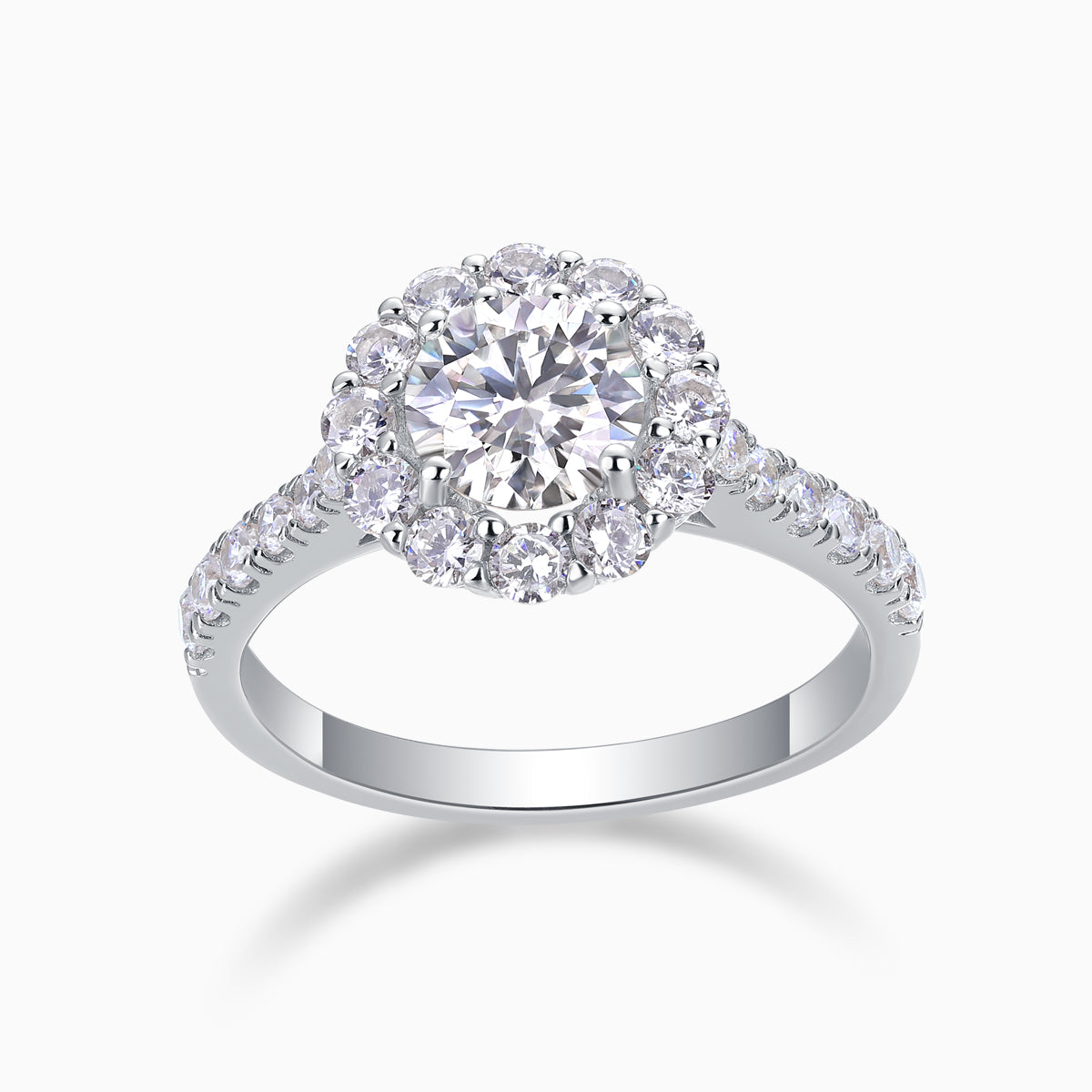 Halo Round Cut Engagement Ring - Ceerom