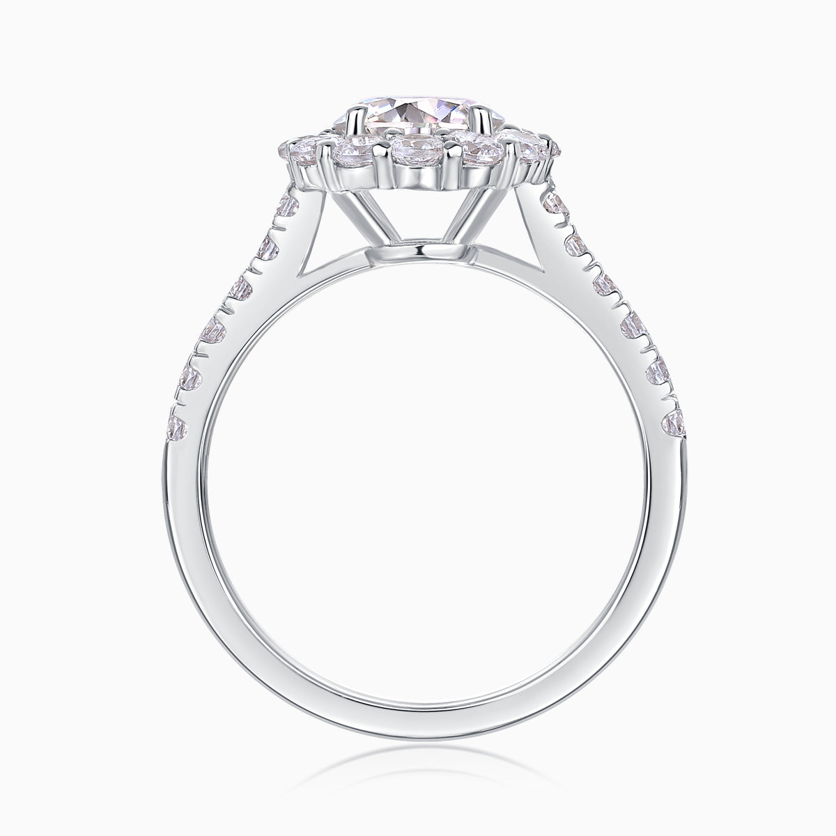 Halo Round Cut Engagement Ring - Ceerom