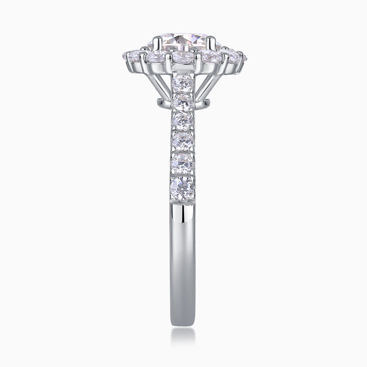 Halo Round Cut Engagement Ring - Ceerom