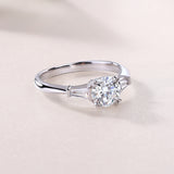 The Three Stone Round Moissanite Ring - Ceerom