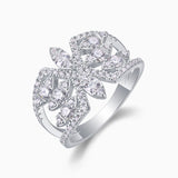 Cluster Moissanite Engagement Ring - Ceerom