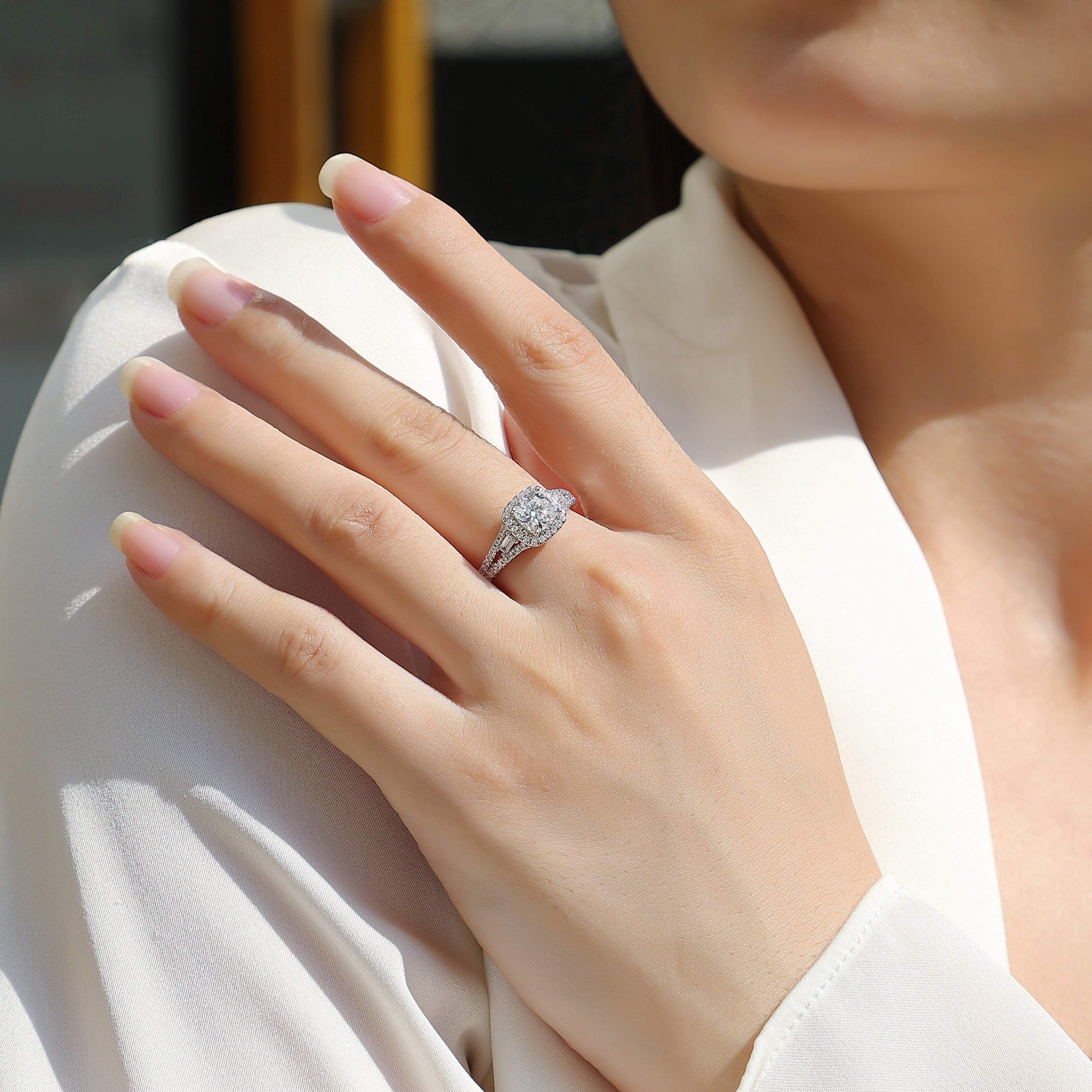 Asscher Cut Moissanite Ring - Ceerom