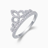 Princess Crown Moissanite Band Ring
