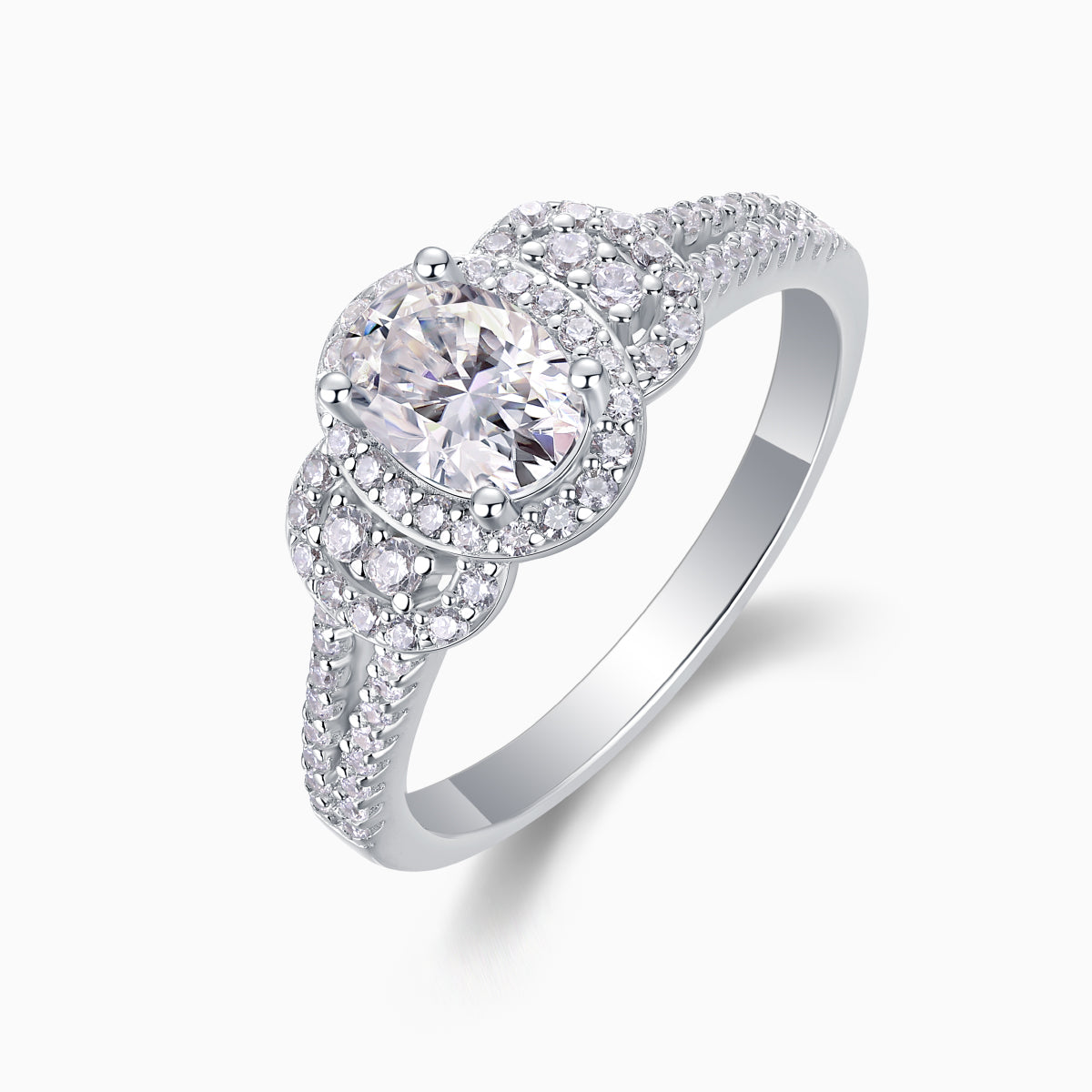 Halo Oval Cut Engagement Ring - Ceerom