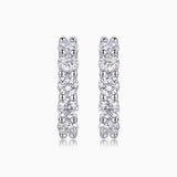 Round Moissanite Hoop Earrings