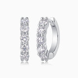 Round Moissanite Hoop Earrings