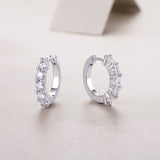 Round Moissanite Hoop Earrings