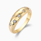 Star Pave Moissanite Band Ring