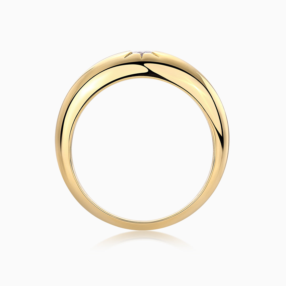 Solitaire Moissanite Thin Domed Ring - Ceerom