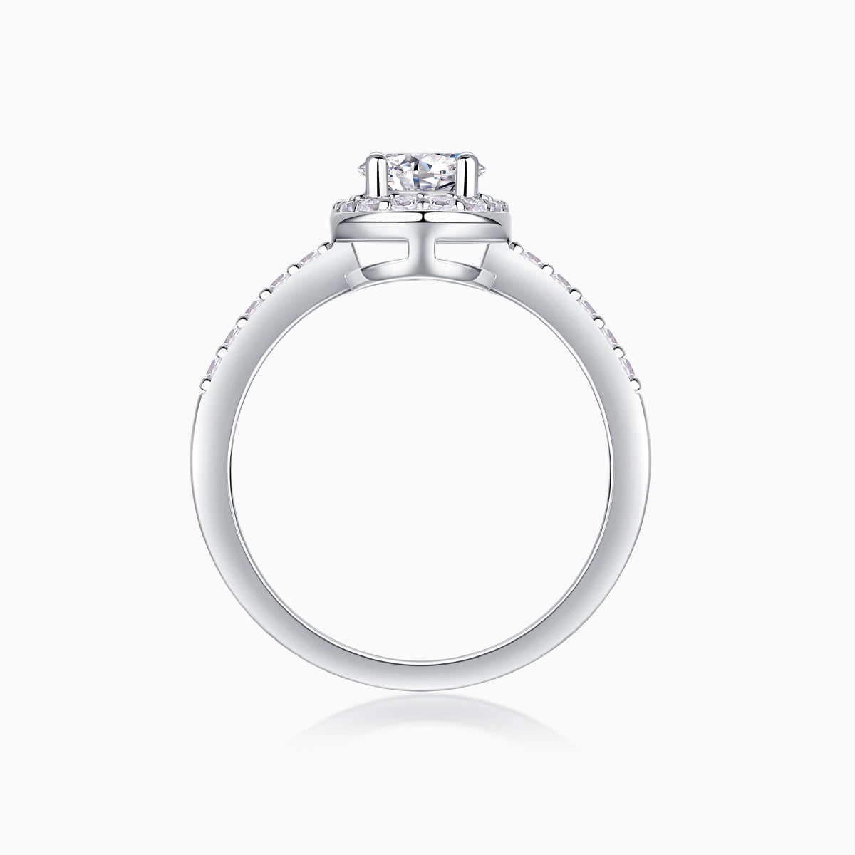 Ceerom Oval Cut Halo Engagement Ring - Ceerom