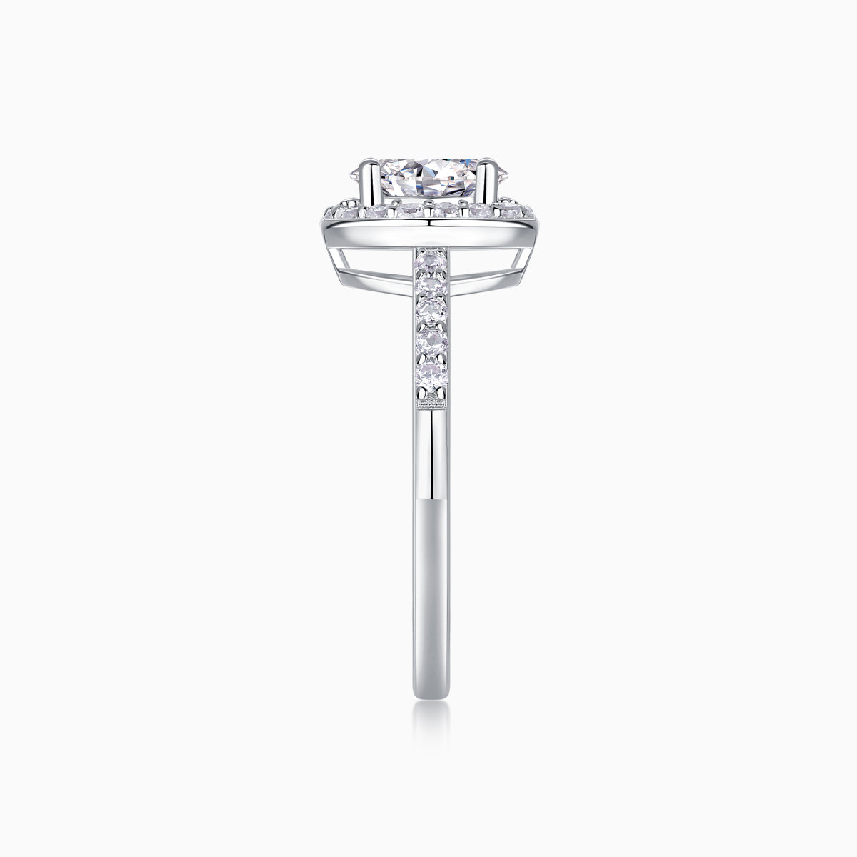 Ceerom Oval Cut Halo Engagement Ring - Ceerom