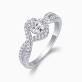 Petite Twist Oval Cut Engagement Ring - Ceerom