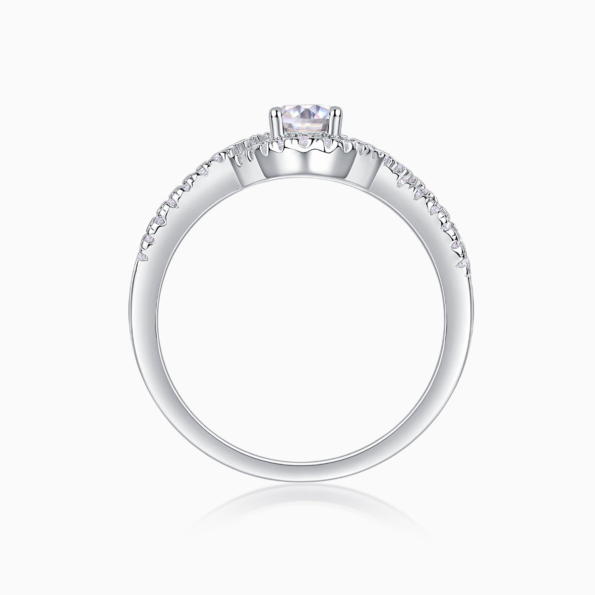 Petite Twist Oval Cut Engagement Ring - Ceerom