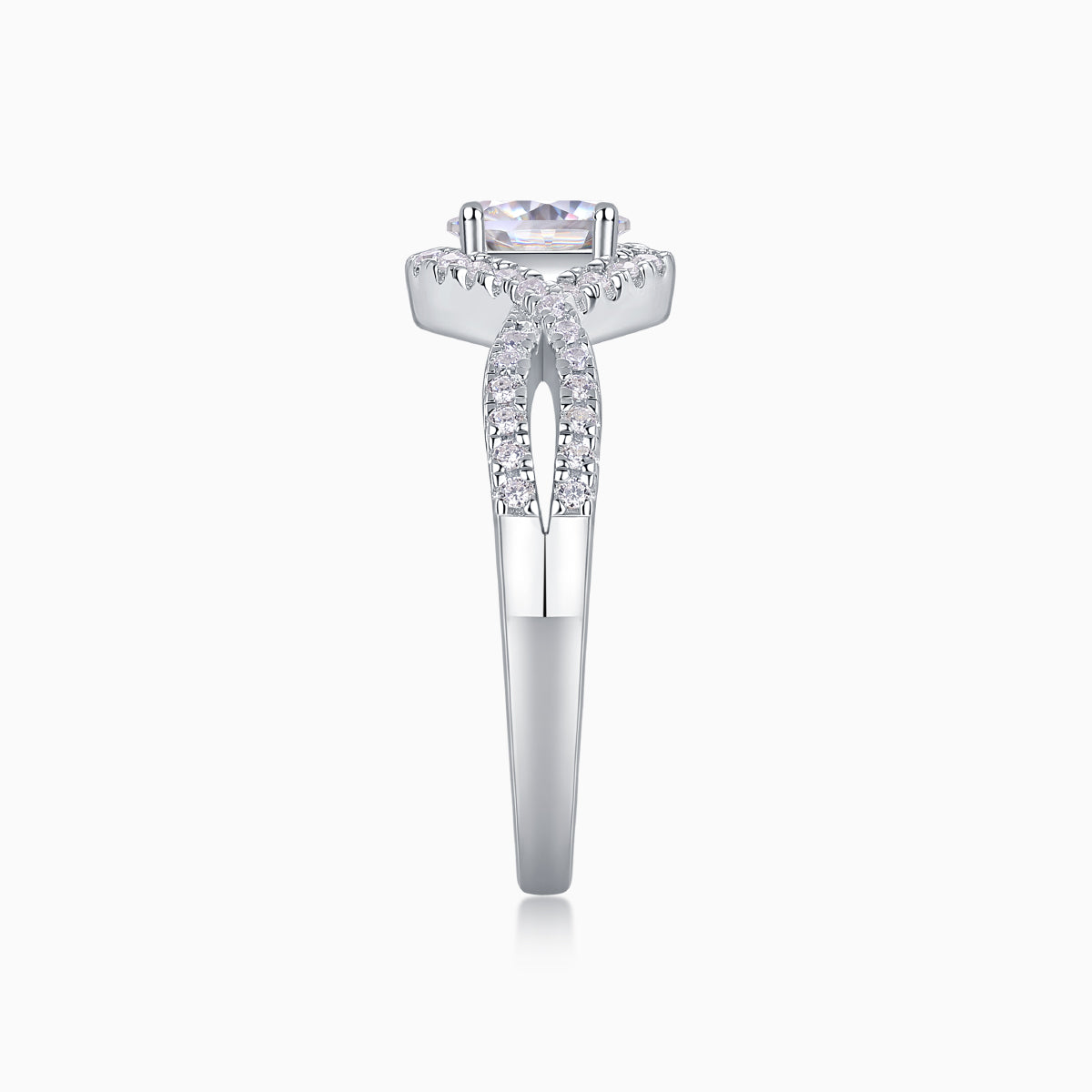 Petite Twist Oval Cut Engagement Ring - Ceerom