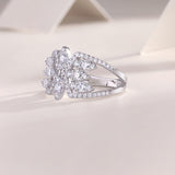 Cluster Moissanite Engagement Ring - Ceerom