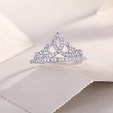 Princess Crown Moissanite Band Ring