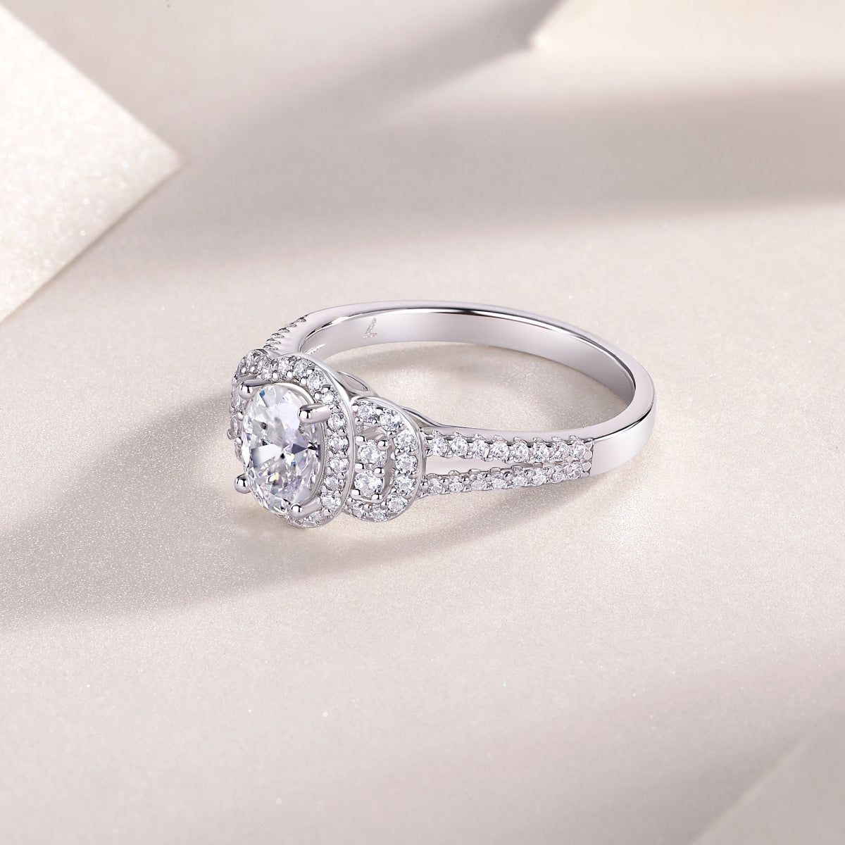 Halo Oval Cut Engagement Ring - Ceerom