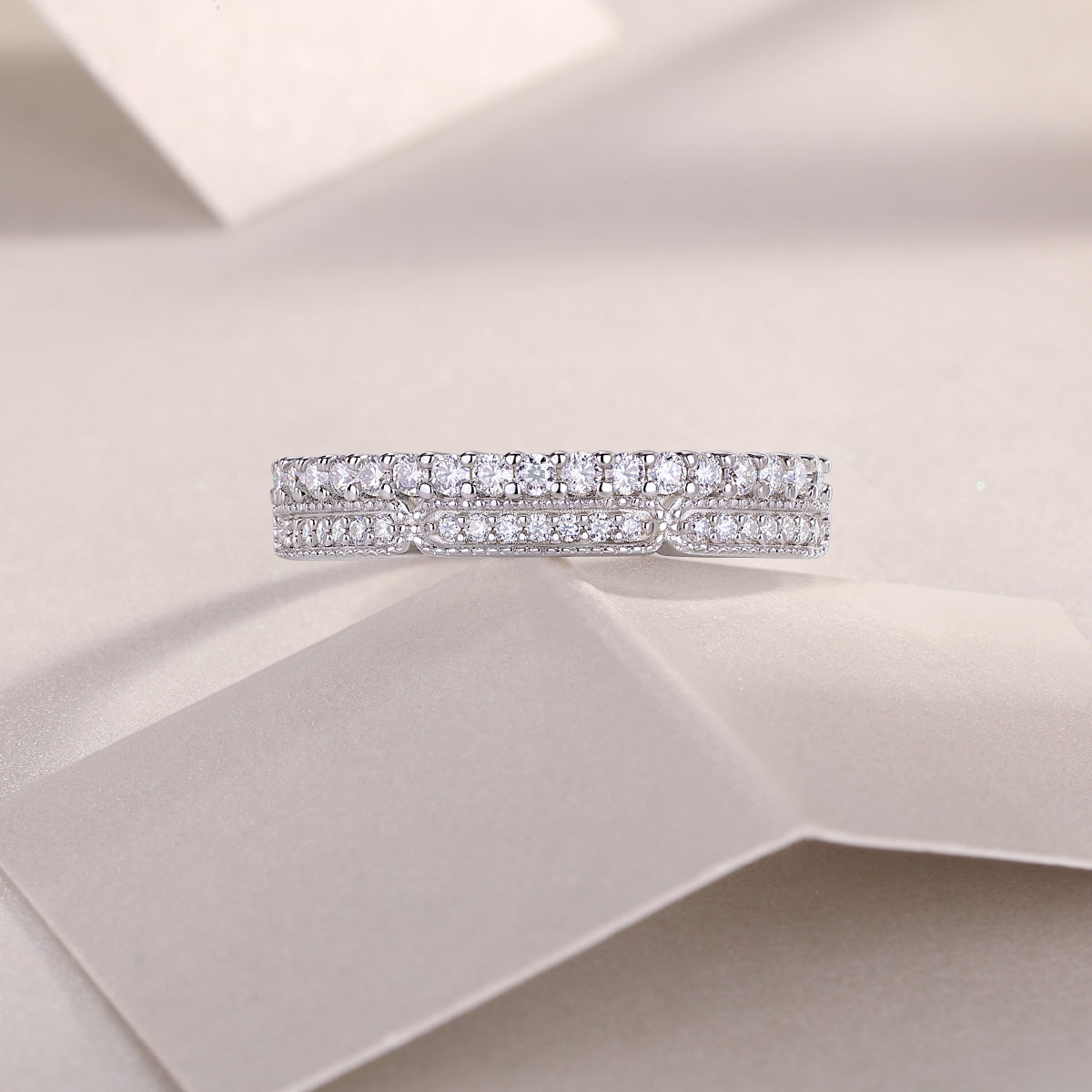 Moissanite Eternity Band Ring - Ceerom