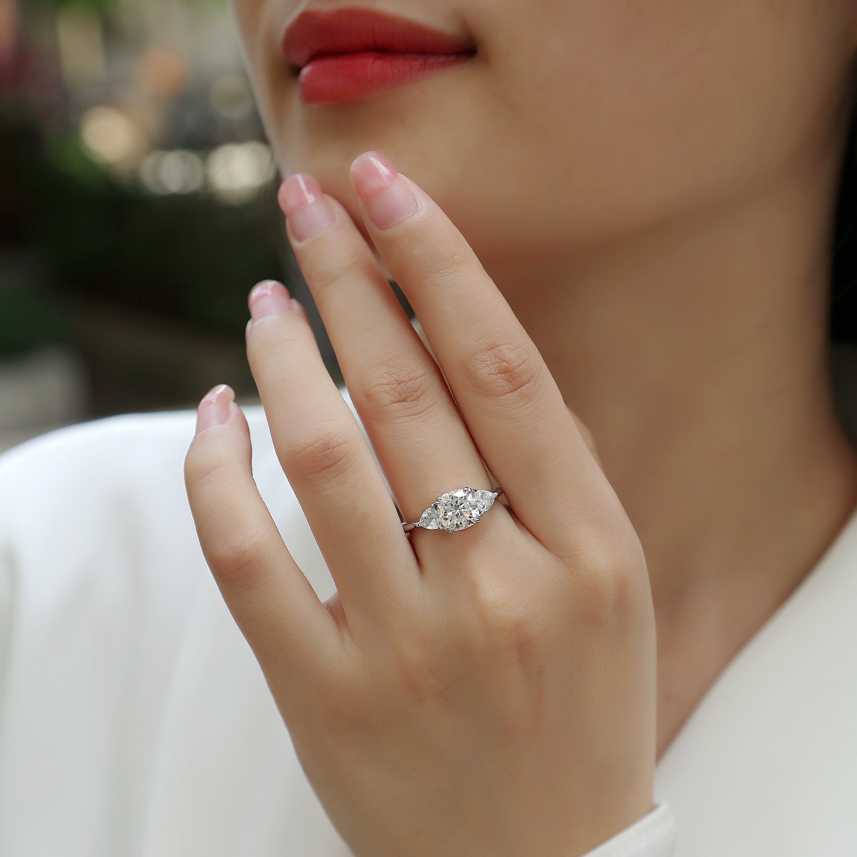 The Three Stone Cushion Cut Ring - Ceerom