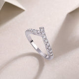 Pave Moissanite Curved Wedding Band Ring