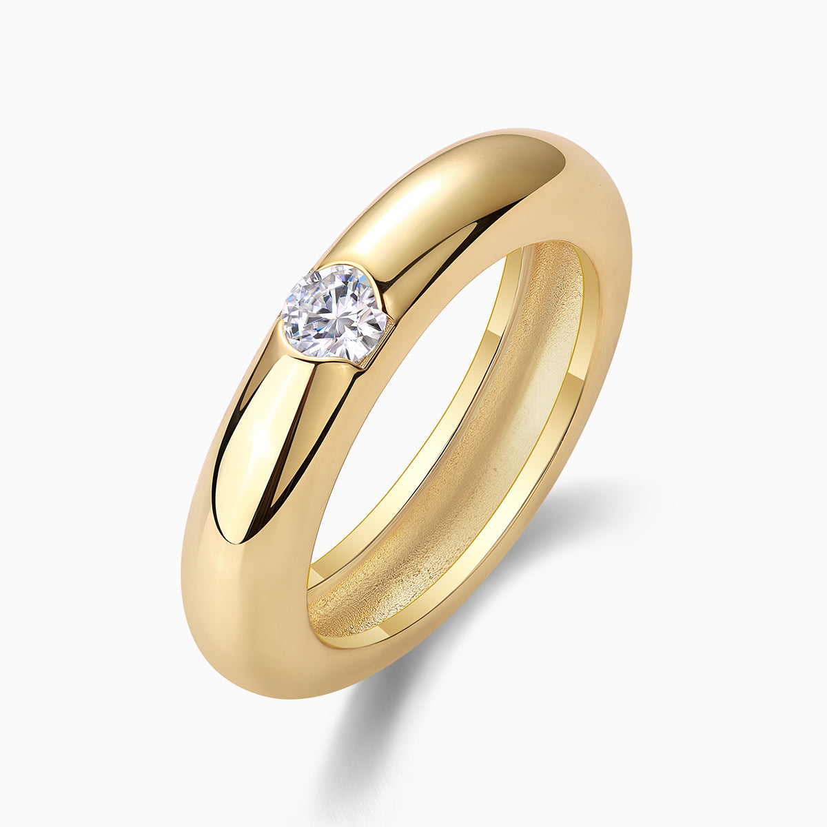 Solitaire Moissanite Band Ring - Ceerom