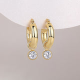 White Moissanite Hoop Earrings - Ceerom