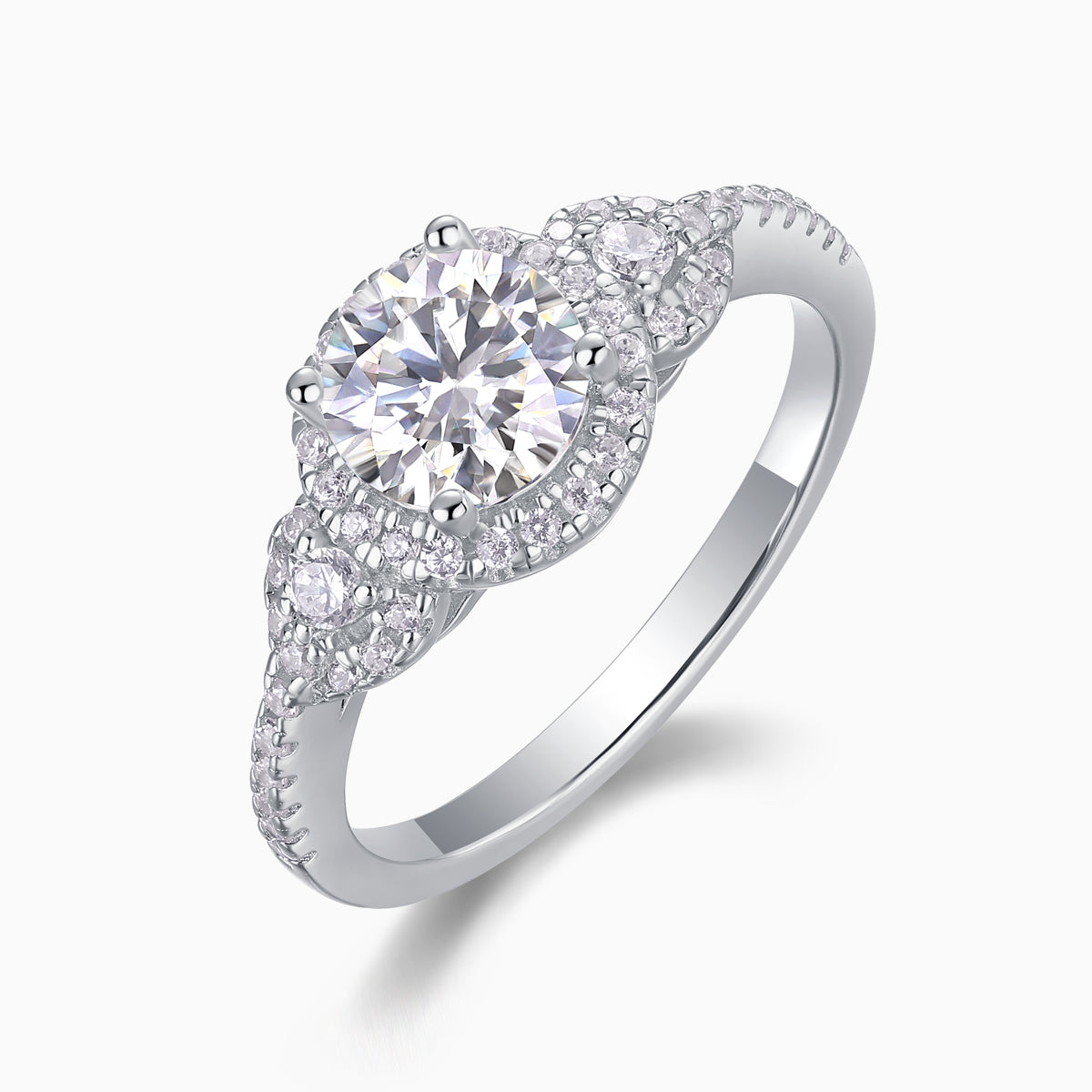 Round Cut Moissanite Ring - Ceerom
