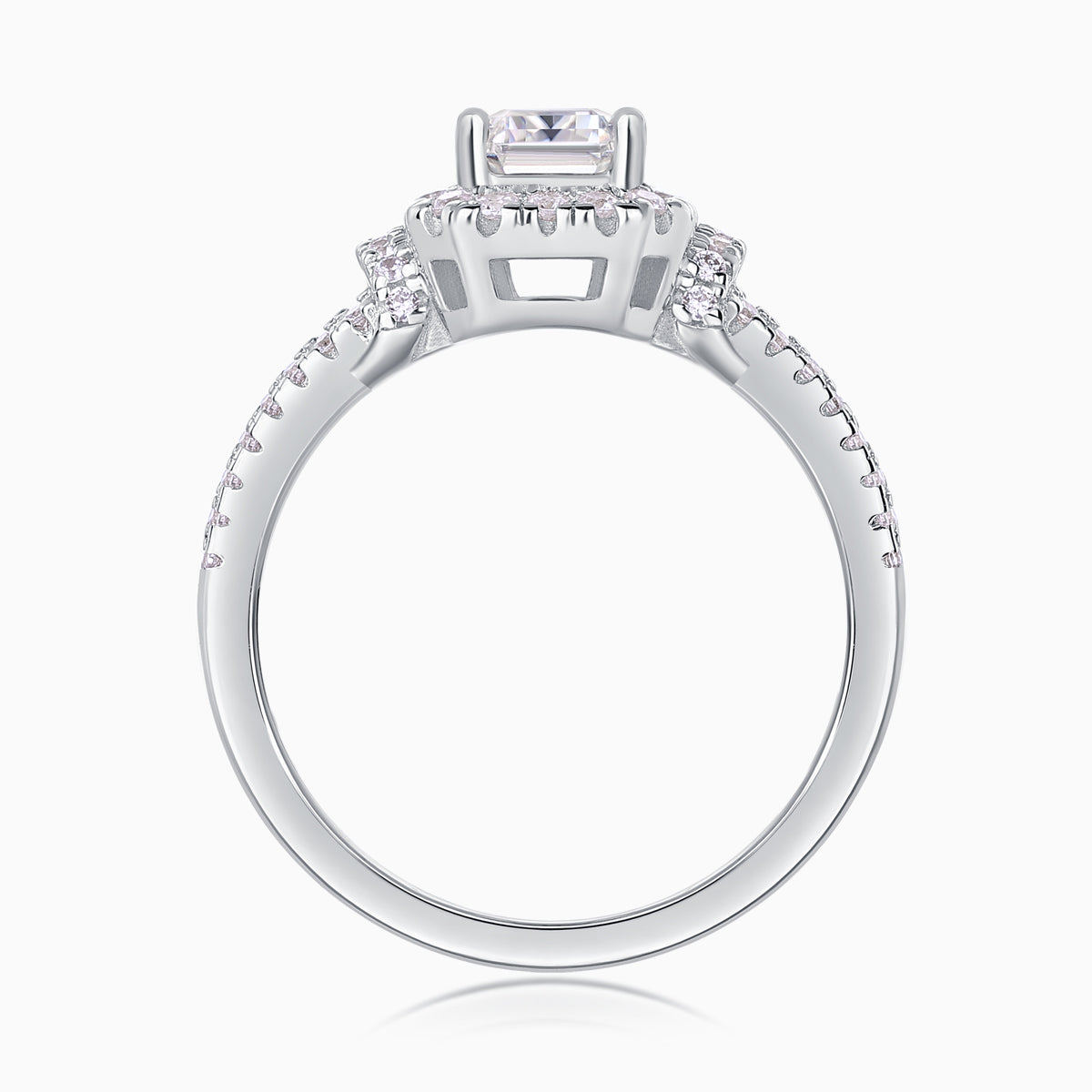 Emerald Cut Moissanite Ring - Ceerom