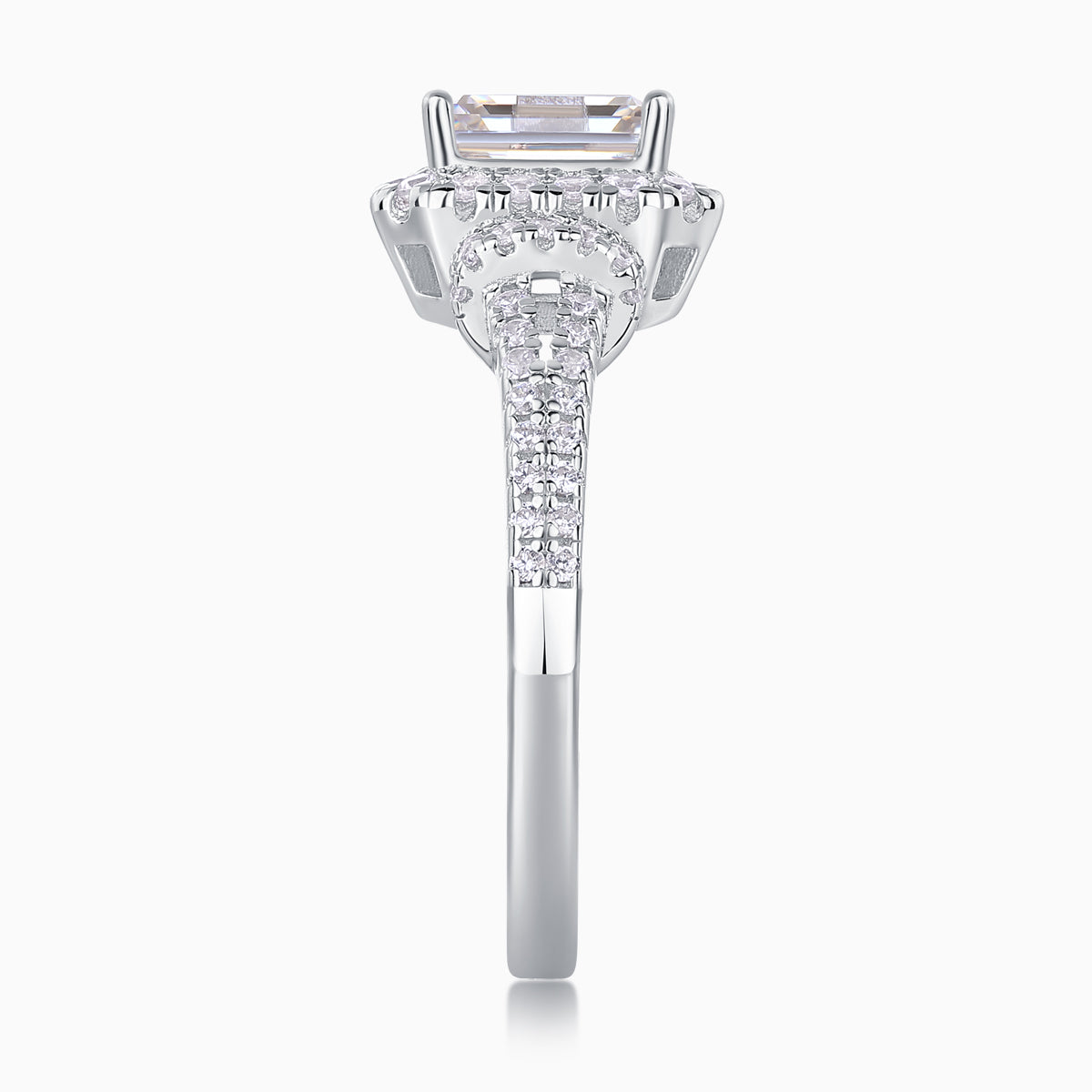 Emerald Cut Moissanite Ring - Ceerom