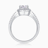 Round Cut Moissanite Unique Engagement Ring - Ceerom