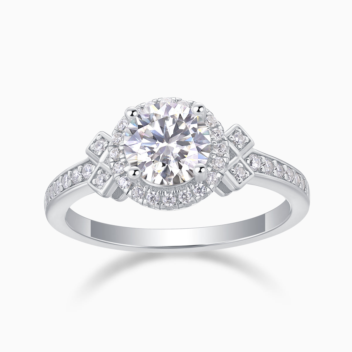 Round Cut Moissanite Ring - Ceerom