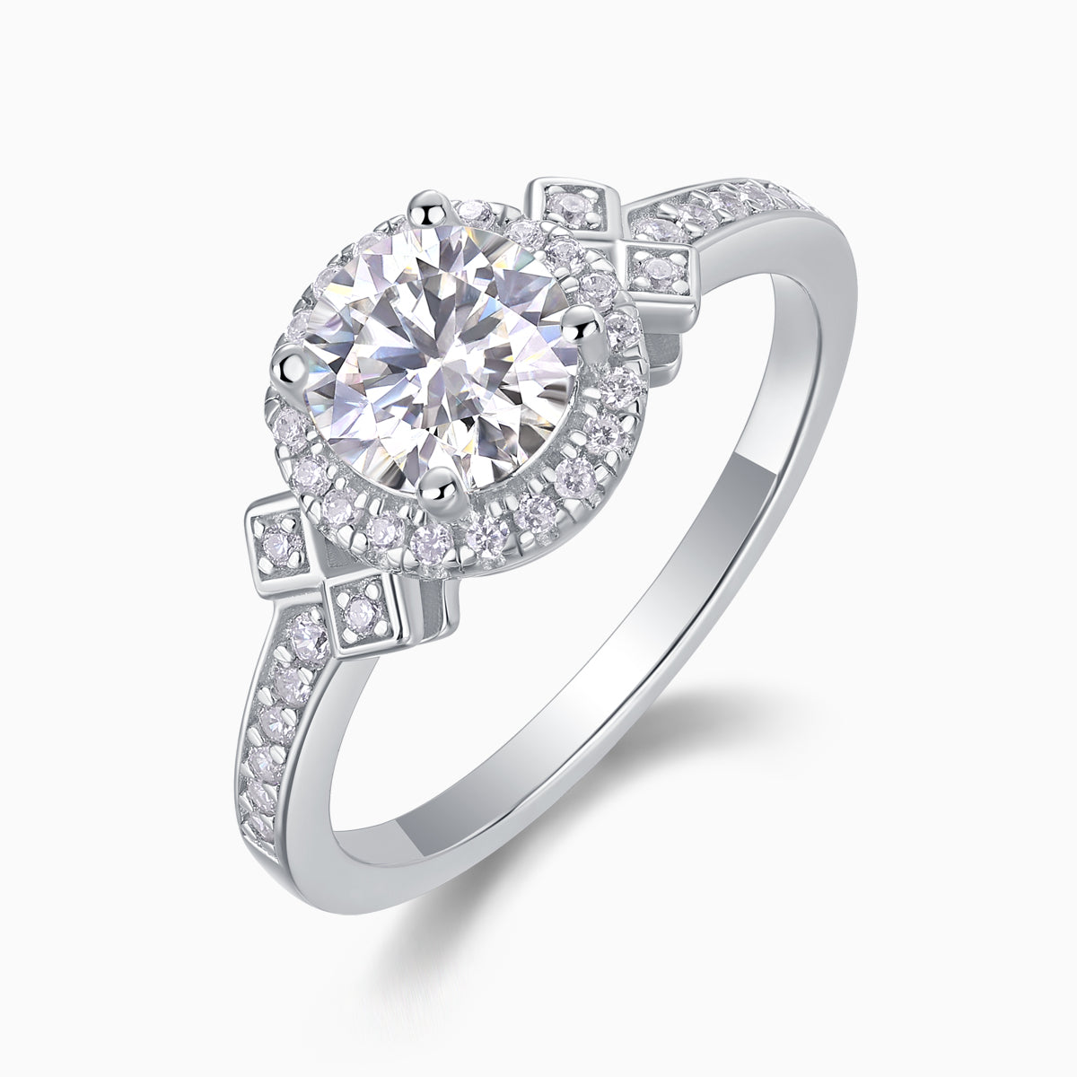 Round Cut Moissanite Ring - Ceerom