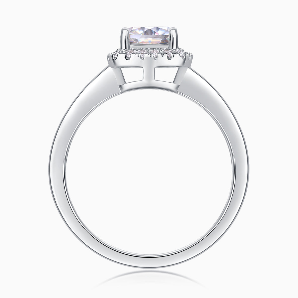 Asscher Cut Moissanite Ring - Ceerom