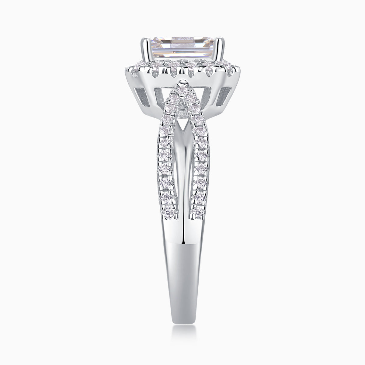 Emerald Cut Moissanite Ring - Ceerom