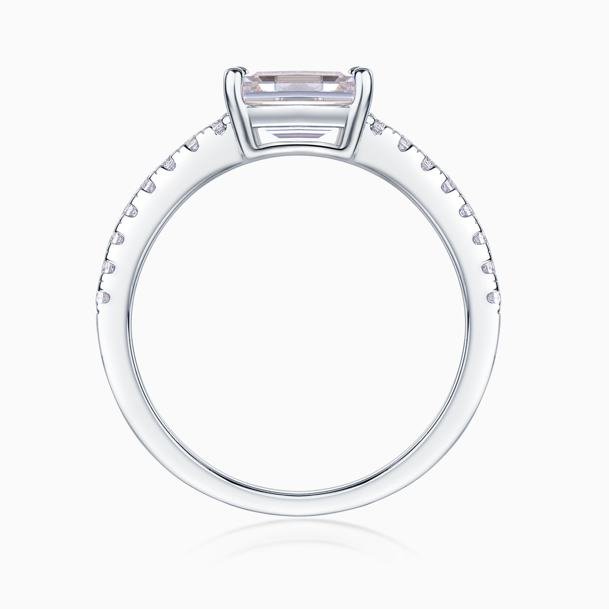 Emerald Cut Moissanite Ring - Ceerom