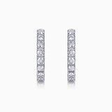 Round Cut Moissanite Hoop Earrings