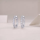 Round Cut Moissanite Hoop Earrings